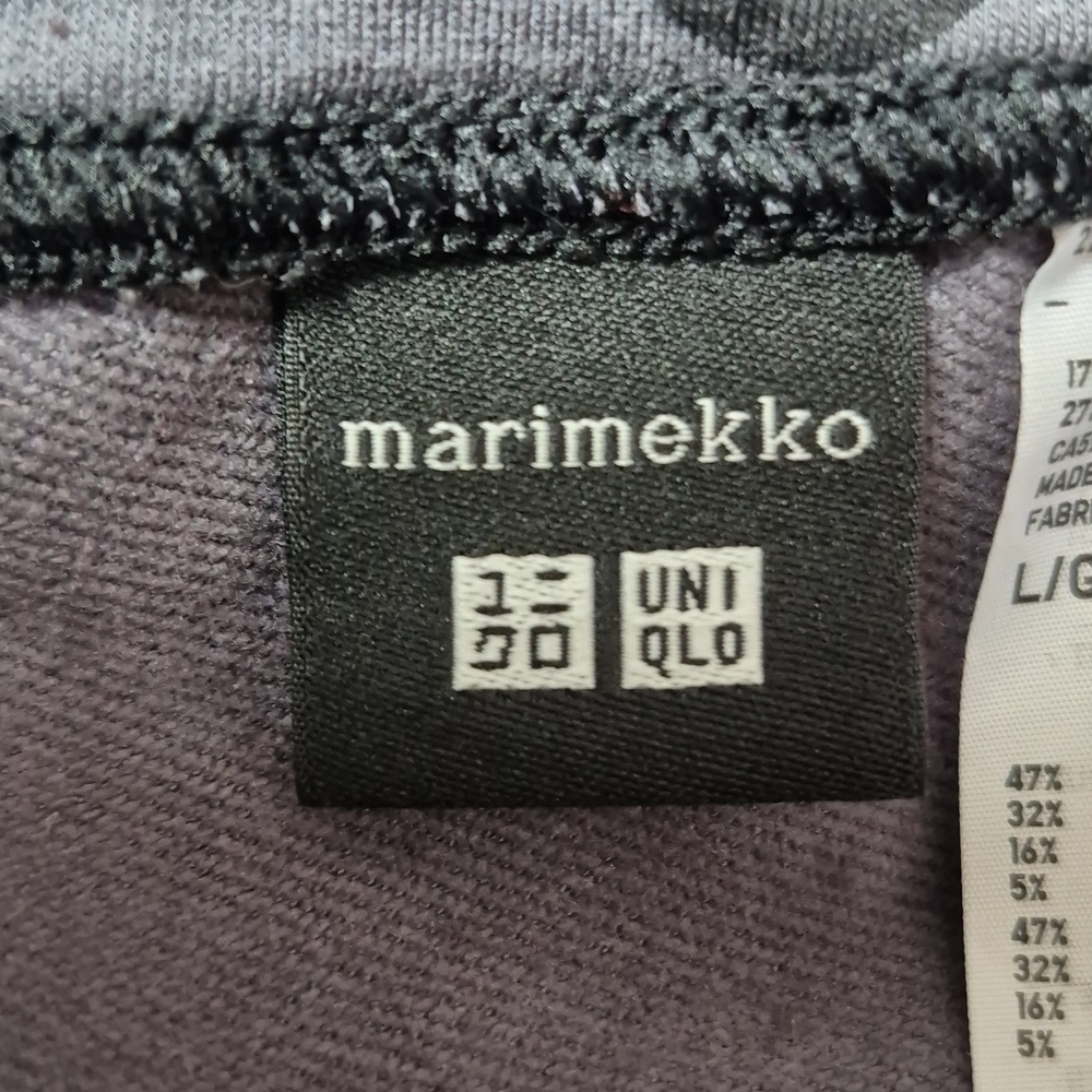 Merimekko X Uniqlo Heattech Extra Warm Grey/Black Lokki Leggings, Size Large - Picture 8 of 10